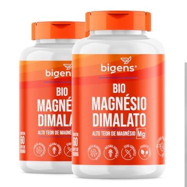 Imagem de Bio Magnésio Dimalato Vegano, 60 capsulas, Bigens (Kit 2)