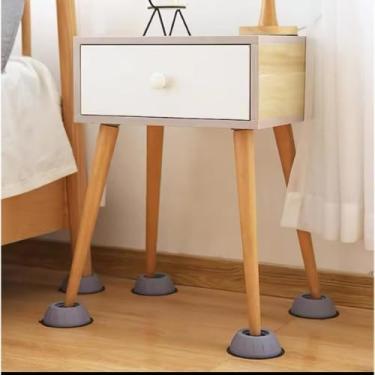 Imagem de Kit 04 Suporte Pé Nivelador Anti-Vibração Para Máquina de Lavar