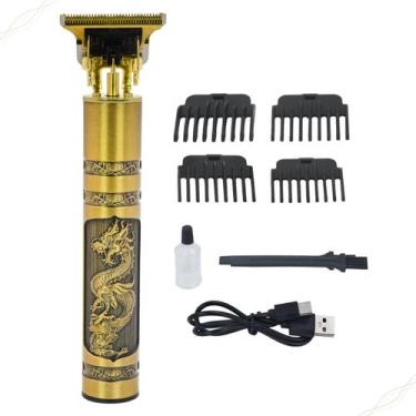 Imagem de Máquina Profissional Dragão Acabamento Sem Fio Cabelo Barba Pezinho 4 