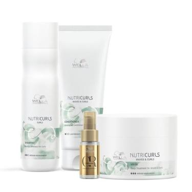 Imagem de Kit Wella Professionals Nutricurls Home Care +Oil Reflections 30ml (4 