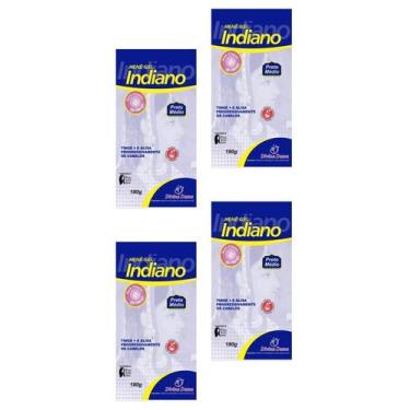 Imagem de Hene em Gel Divina Dama Indiano 04x180gr Preto Medio (Preto Natural) P