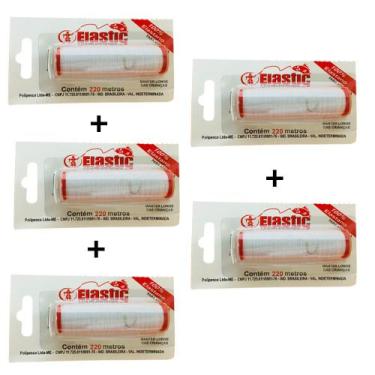 Imagem de Kit 5 Elastic - Linha Elástica Para Amarrar Isca (5 X 110 Metros)