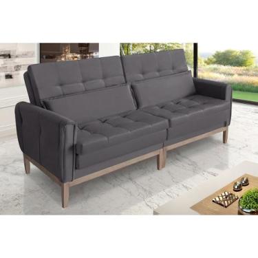 Imagem de Sofá Cama Rivieira 2.50m - Sofisticato, chumbo