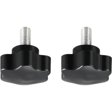 Imagem de Boxonly Botão de parafuso de fixação para máquina de torno equipamento mecânico instrumento e equipamento da indústria de aparelhos ameixas hexagonais alças estrela de substituição M10 x 20 mm 2 peças