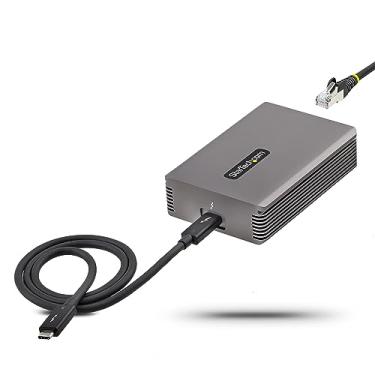 Imagem de StarTech. Com Adaptador Thunderbolt 3 para Ethernet, 10GbE, Multi-Gigabit, Adaptador de Rede Thunderbolt 3 para RJ45, 10GBASE-T/5-2.5GBASE-T, Adaptador de Rede 10G Inclui Cabo TB3, Win/Mac (TB310G2)