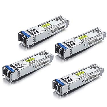 Imagem de 10Gtek Transceptor SFP 1.25G 1000Base-LX, 1310nm SMF, até 10 km, compatível com Cisco GLC-LH-SMD/GLC-LH-SM/SFP-GE-L, Meraki MA-SFP-1GB-LX10, Ubiquiti UniFi UF-SM-1G, Mikrotik, Fortinet, pacote com 4