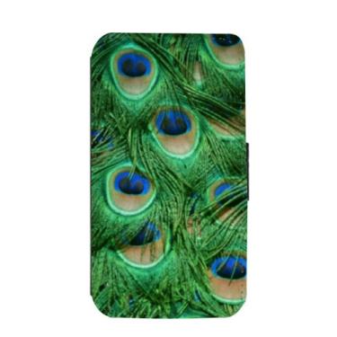 Imagem de Rikki Knight Capa carteira flip com penas de pavão verde com aba magnética para Samsung Galaxy S3