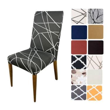 Imagem de Kit 6 Capas de Cadeira Sala de Jantar Premium - CDCS, Pântano Preto