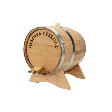 Imagem de Barril Ancorote De Amburana Redondo 2,5L - Oval - Tanoaria Santo Antôn