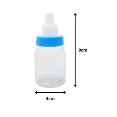 Imagem de 50 Mini Mamadeira Lisa Azul Para Lembrancinha - lynx produções