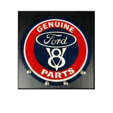 Imagem de Porta Chaves Madeira Mdf Não Esqueça Chaves Ford Genuine Parts - Casa 