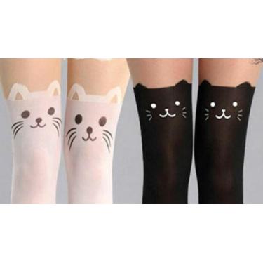 Imagem de Fantasia Meia gatinho com rabo 5/8 desenho cosplay fantasia - Lynx, br