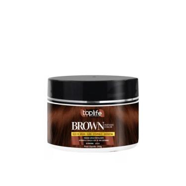 Imagem de Mascara Tonalizante Marrom Castanho Sem Química 250g toplife Profissio