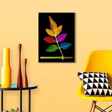 Imagem de Quadro Decorativo Folha Multicolorida 45x34cm - Quadros On-line, A3 (4