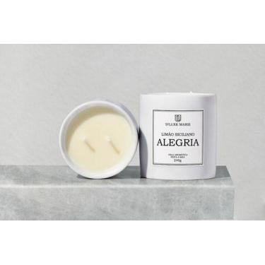 Imagem de Vela Aromática D'luxe Marie Alegria Limão Sicili 240g