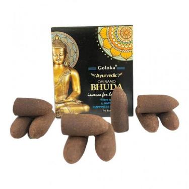 Imagem de Incenso Cone Cascata Goloka Buda Agarwood Back Flow - META ATACADO