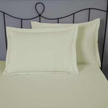 Imagem de Porta Travesseiro Avulso 70cm x 50cm 1 Peça Percal 140 Fios Dia a Dia 