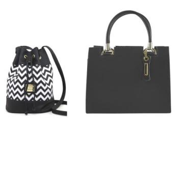Imagem de KIT Bolsa Antonella  Tote New+BAG TRANSVERSAL BOLSA SACO Ref.01Q11 - A