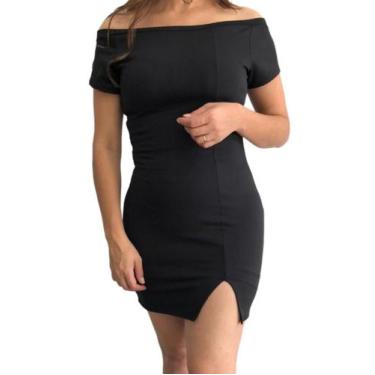 Imagem de Vestido Curto Ombro a Ombro  Fenda Lateral Balada Colado - Vivi Rangel