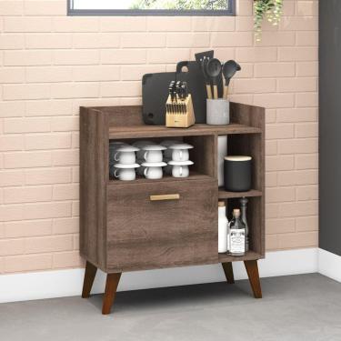 Imagem de Aparador 1 Porta 3 Nichos 70cm Movelbento Rústico