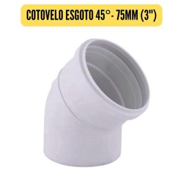 Imagem de Conexões de Esgoto 75mm 3" Branco/Cotovelo/Luva/Tee/Caps/Junção/Luva d