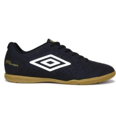 Imagem de Chuteira Futsal Neo Striker Masculino - Umbro, 42, Preto, Branco, Dour
