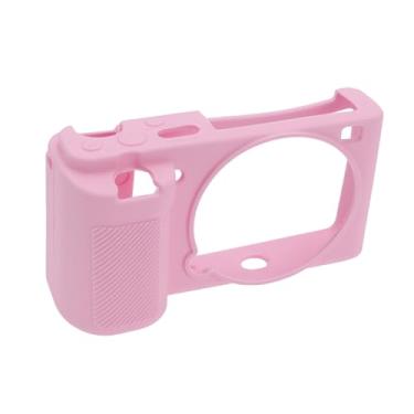 Imagem de eMagTech ZVE10 Capa de silicone para câmera digital capa protetora de silicone capa protetora de câmera compatível com câmera Sony ZVE10 ZV-E10, rosa
