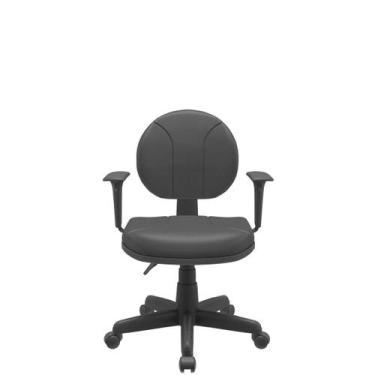 Imagem de Cadeira Executiva Operativa Vinil Giratória com Braços Reguláveis e Si