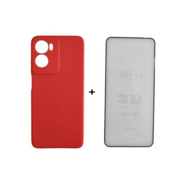 Imagem de Capa Capinha Case Aveludada + Película 3D Vidro Para Motorola Moto G05