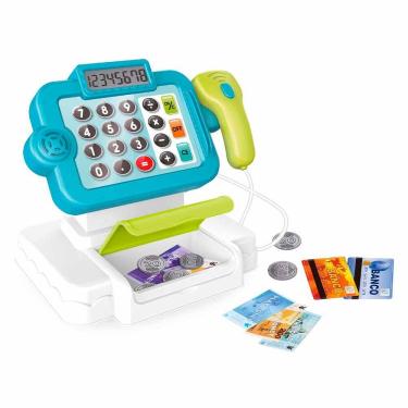 Imagem de Mini Caixa Registradora Infantil - Hora das Compras - Azul - DM Toys