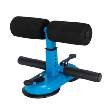 Imagem de menolana Barra de abdominais ajustável com 2 ventosas fortes Suporte de exercício Máquina de abdominais Equipamento de treino para academia interna Fitness, Azul