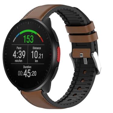 Imagem de Pulseira de reposição para smartwatch Polar, pulseira de couro de silicone respirável de 20 mm, 22 mm, compatível com Polar Unite, Ignite, Ignite 2, Ignite 3, Pacer, Pacer Pro, Vantage V3, Grit X,