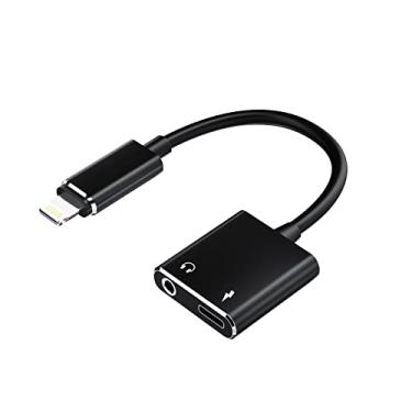 Imagem de Adaptador Lightning para divisor de 3,5 mm 2 em 1 Iphone AUX para fone de ouvido, cabo de carregador de dongle, adaptador de áudio certificado MFI para 13, 12, 11 Pro Max X 8 7 Plus, conversor de fone