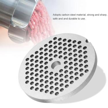 Imagem de Moedor de Carne Triturador Placa Picador Faca Disco Forte Resistente para Cozinha Eco-friendly Prata (Furo redondo pequeno 3mm)