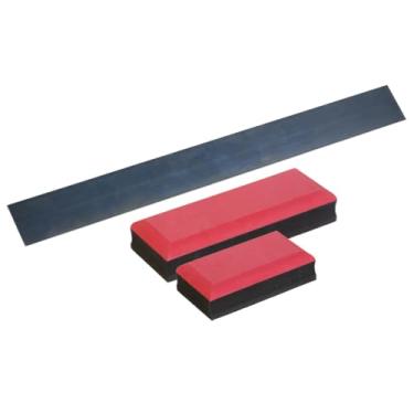 Imagem de Pintando Carro, Kit 2 Taco Lixador 7x13cm / 7 X 20cm E 1 Regua 50 X 5 Cm Quantidade de cascalhos:0;Cor:Vermelho