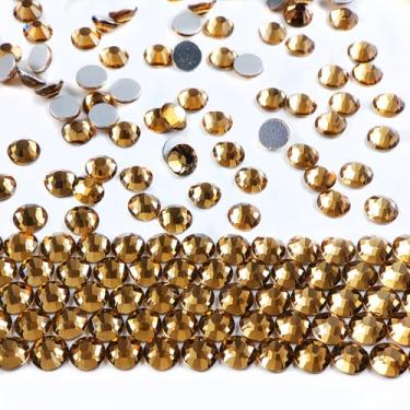 Imagem de Genio Cristal Topázio claro SS20 Strass flatback, 1728 peças de pedras coláveis para sapatos, copos, jerseys, fatos de biquíni, saias, bonés de formatura, artesanato DIY e decorações