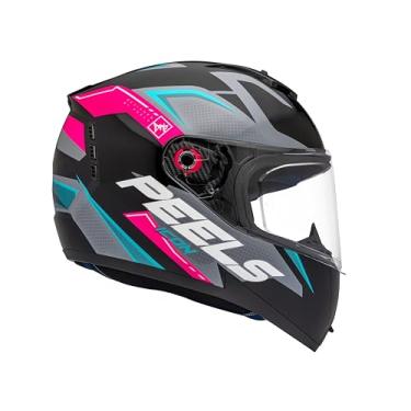 Imagem de Peels Capacete Fechado Moto Icon 23 Element Preto/Pink 56
