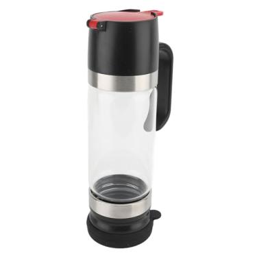 Imagem de Dispensador de mel de vidro, gotejador de mel de vidro anti-gotejamento de 350 ml com alça, dispensador de xarope de vidro, garrafa de xarope de vidro anti-gotejamento para