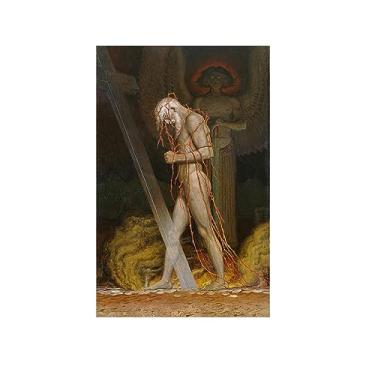 Imagem de JZSDGB Sascha Schneider famosas pinturas a óleo tela arte de parede reprodução de imagem em tela Judas Iscariot, 1923'Arte de arte impressão de paisagem pôster para decoração de parede de quarto 50 x