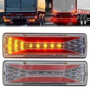 Imagem de NWpangu Barra de luz traseira de caminhão de LED, luzes traseiras de reboque de 12 V, luz reversa de freio de seta para trailer, caminhonete, snowmobile, caminhonete, trailer, vans, 2 peças