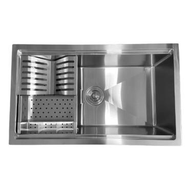 Imagem de Cuba Inox Support Sobrepor /embutir 75x45 Canal Organizador