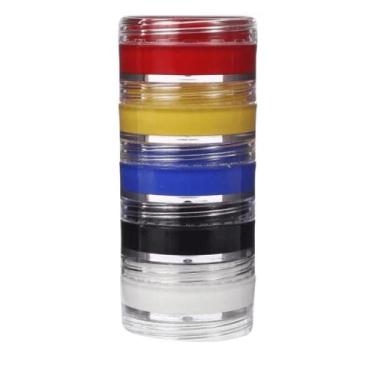 Imagem de Kit Maquiagem Tinta Cremosa 5 Cores Primárias Facial - 20g - Colormake