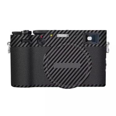 Imagem de JERXTTON Película protetora para câmera antirarranhões Película protetora para Fujifilm X100VI X100 VI (fibra de carbono preta)
