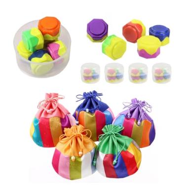 Imagem de NOPIGO [Random] Korean Traditional Play Game Gonggi Jack Stone Pebbles Set/bokjumeoni(Korean Traditional- Called Pocket of Blessings) (goggi20 bokjumeoni)