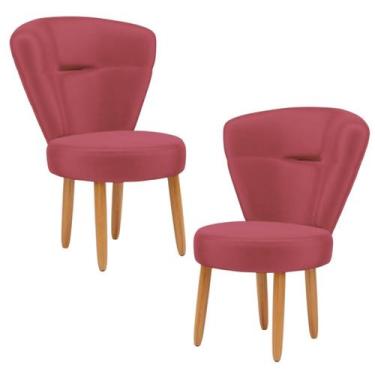 Imagem de Kit 2 Cadeiras Decorativa para Penteadeira Maquiagem Sala de Jantar Ca
