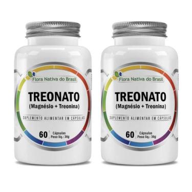 Imagem de Kit 2x Suplemento Alimentar Magnésio Treonato 600mg 60 cápsulas Flora 