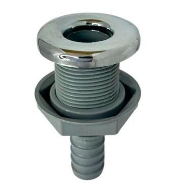 Imagem de Saída De Costado ABS Reta Bomba De Porão 7/8" Capa Cromada - NOSTER