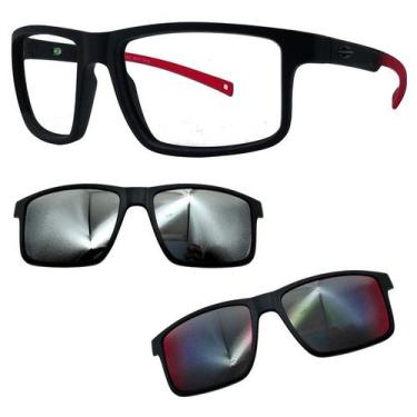 Imagem de Oculos Mormaii 6127 Swap 5 A85 Com 2 Clipons Red e Prata, Prata, Red