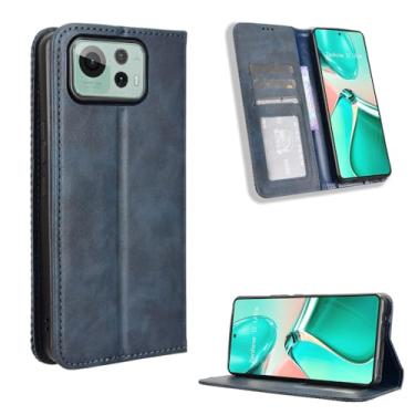 Imagem de Capa protetora compatível com Asus Zenfone 12 Ultra, capa carteira de couro compatível com Asus Zenfone 12 Ultra, capa azul