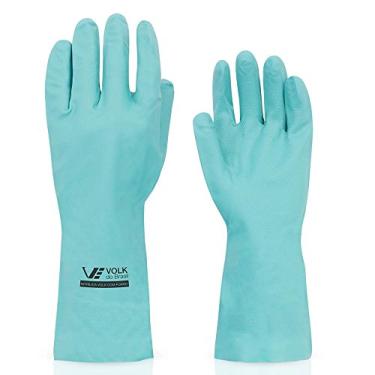 Imagem de Luva nitrilica Volk com forro Verde Tamanho:EG